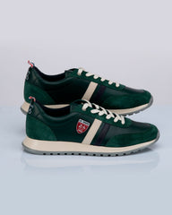 Baskets en cuir 24h Le Mans Starting vert Homme