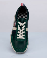Baskets en cuir 24h Le Mans Starting vert Homme