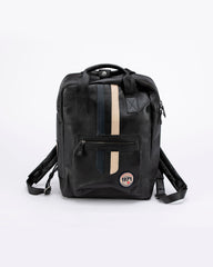 Sac à dos en cuir Steve McQueen x Le Mans Texas 6 Backpack noir