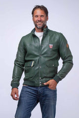 Leather jacket 24H Le Mans 1923 Tornaco green Man