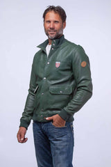 Leather jacket 24H Le Mans 1923 Tornaco green Man