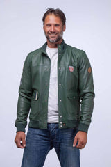 Blouson en cuir 24H Le Mans 1923 Tornaco vert Homme