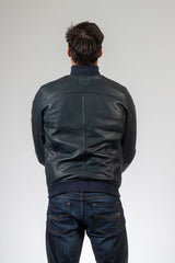 Blouson en cuir Royal Air Force Townsend bleu marine Homme