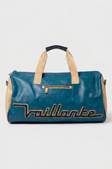 Sac de voyage en cuir Michel Vaillant "Vaillante 2" 48h bleu royal