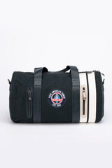 Sac de sport en cuir et canvas Carroll Shelby "Venom" bleu marine