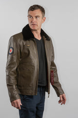 Royal Air Force Vega Gull Army Men's Leather Pilot Jacket