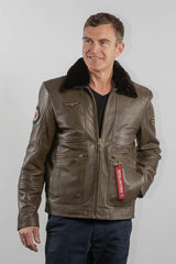 Royal Air Force Vega Gull Army Men's Leather Pilot Jacket