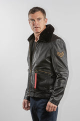 Royal Air Force Vega Gull Black Leather Pilot Jacket for Men