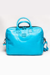 Sacoche en cuir Steve McQueen Wayne 6 bleu nordique