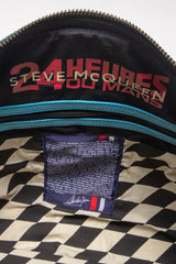 Sacoche en cuir Steve McQueen Wayne 6 bleu nordique