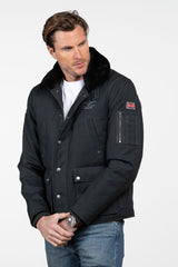 Blouson Royal Air Force Winston bleu marine en canvas Homme