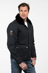 Blouson Royal Air Force Winston bleu marine en canvas Homme