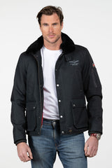 Blouson Royal Air Force Winston bleu marine en canvas Homme