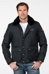 Blouson Royal Air Force Winston bleu marine en canvas Homme
