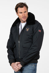 Blouson Royal Air Force Wittle bleu marine en canvas Homme