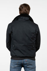 Blouson Royal Air Force Wittle bleu marine en canvas Homme