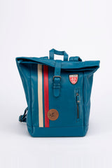 Sac à dos en cuir 24H Le Mans Fernand 6 bleu océan Homme