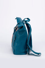 Sac à dos en cuir 24H Le Mans Fernand 6 bleu océan Homme