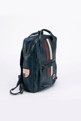 Sac à dos en cuir Steve McQueen x Le Mans Texas 6 Backpack bleu royal