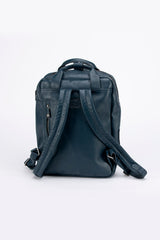 Sac à dos en cuir Steve McQueen x Le Mans Texas 6 Backpack bleu royal