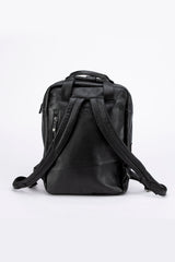 Sac à dos en cuir Steve McQueen x Le Mans Texas 6 Backpack noir