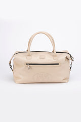 Sac de voyage en cuir Steve McQueen x Le Mans Fifty Five 48h écru