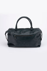 Sac de voyage en cuir Steve McQueen x Le Mans Fifty Five 48h bleu marine