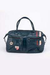 Sac de voyage en cuir Steve McQueen x Le Mans Seattle 6 48h bleu royal