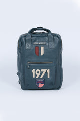 Steve McQueen Matt 5 Royal Blue Leather Backpack for Men
