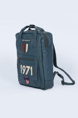 Steve McQueen Matt 5 Royal Blue Leather Backpack for Men