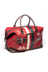 Sac de voyage en cuir 24H Le Mans Bag WE 72h rouge