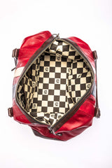 Sac de voyage en cuir 24H Le Mans Bag WE 72h rouge