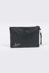 Pochette en cuir Steve McQueen Abratte noir Homme