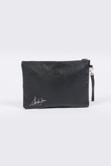 Steve McQueen Abratte leather pouch black Men