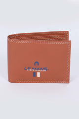 Men's Steve McQueen Andy tan leather wallet