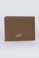Men's light khaki Steve McQueen Andy leather wallet