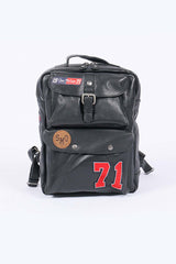 Steve McQueen Aurac black leather backpack for men
