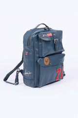 Steve McQueen Aurac leather backpack royal blue Men