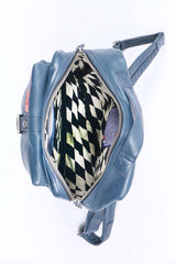 Steve McQueen Aurac leather backpack royal blue Men