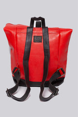 Leather backpack 24H Le Mans Backpack shiny red Men