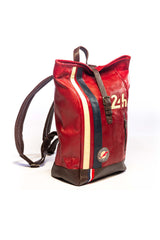 Leather backpack 24H Le Mans Backpack red Man