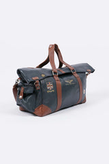 Royal Air Force Bader 72H Navy Blue Leather Travel Bag