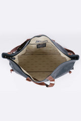 Royal Air Force Bader 72H Navy Blue Leather Travel Bag