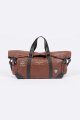 Sac de voyage en cuir Royal Air Force Bader 72H marron tortoise Homme