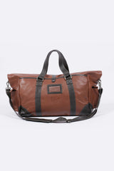 Sac de voyage en cuir Royal Air Force Bader 72H marron tortoise Homme