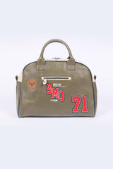 Sac de voyage en cuir Steve McQueen Belgetti kaki clair