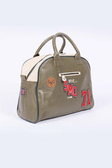 Sac de voyage en cuir Steve McQueen Belgetti kaki clair