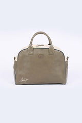 Steve McQueen Belgetti leather travel bag light khaki Men