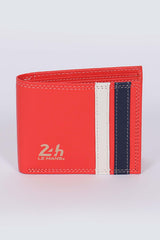 Men's shiny red 24H Le Mans Bignan leather wallet