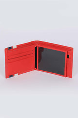 Men's shiny red 24H Le Mans Bignan leather wallet
